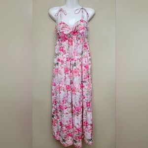 Floral Pink Maxi Dress